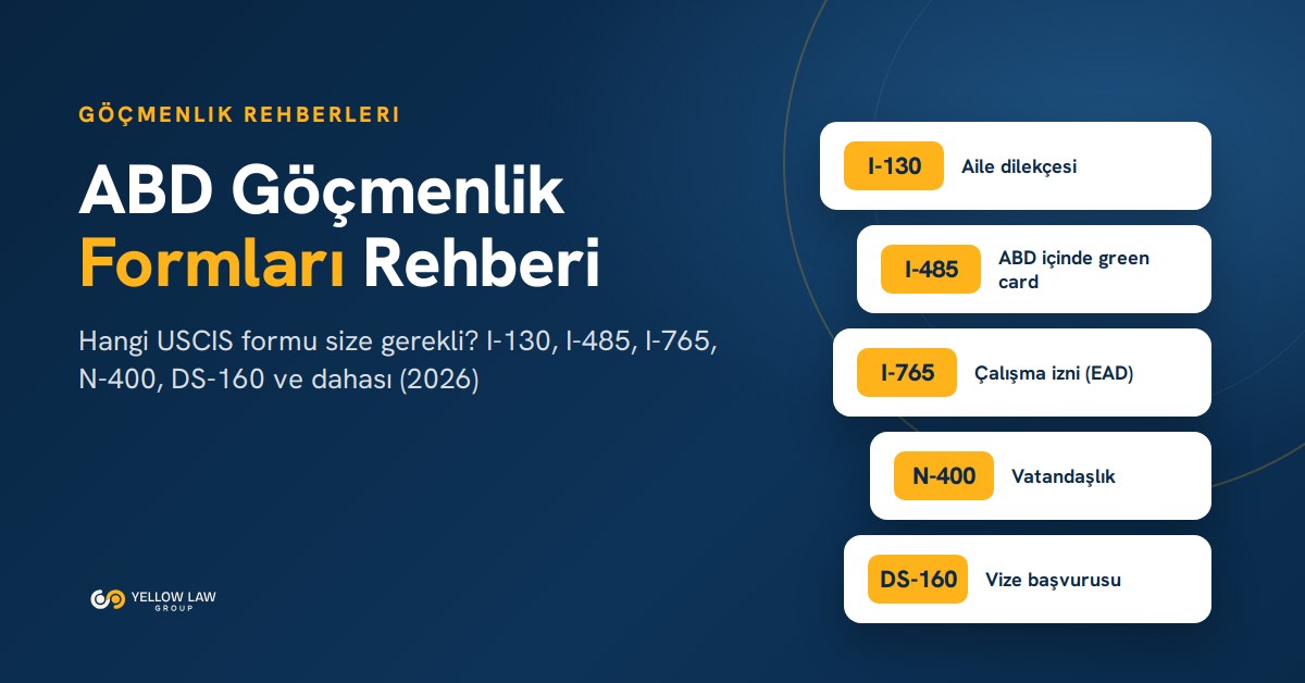 ABD Göçmenlik Formları Rehberi (2026): Hangi USCIS Formu Size Gerekli?