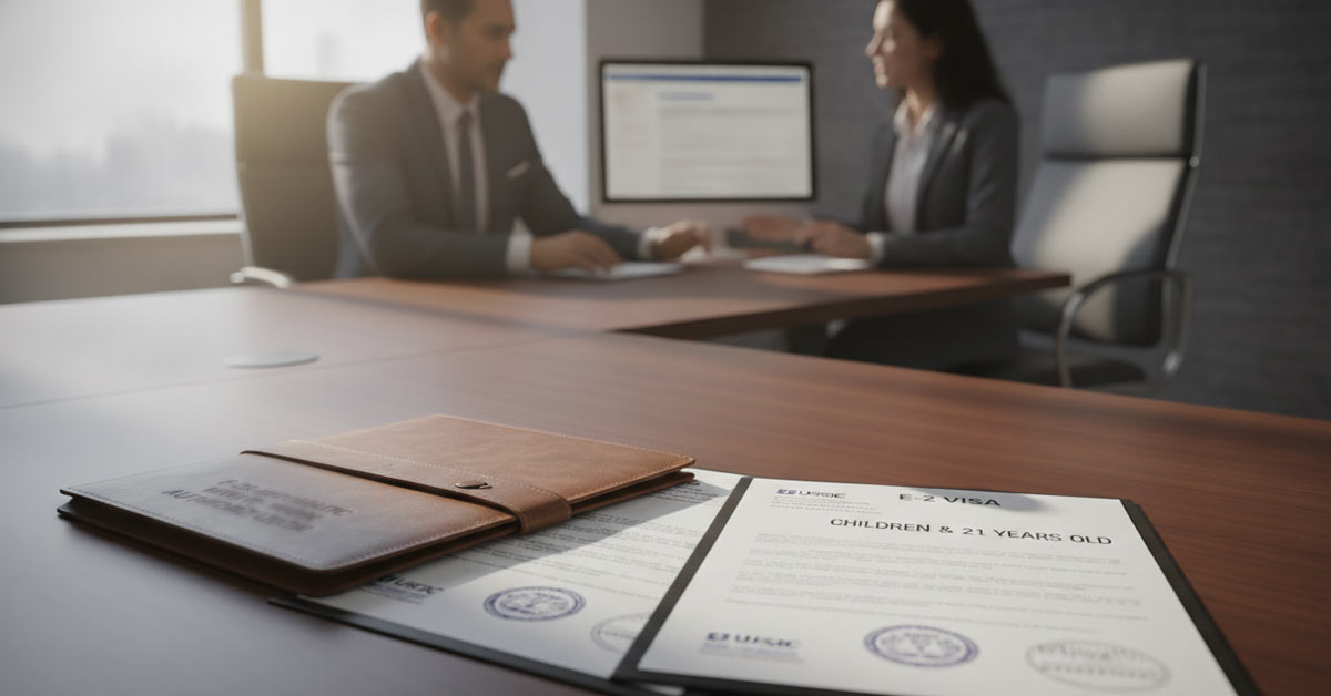 Can an E-2 Spouse Work? (2026): Automatic Authorization (E-2S), Children, and Aging Out